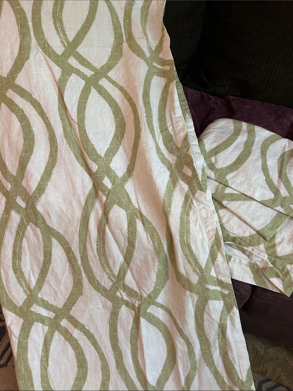 West Elm Ikat Print Curtains 96 inches